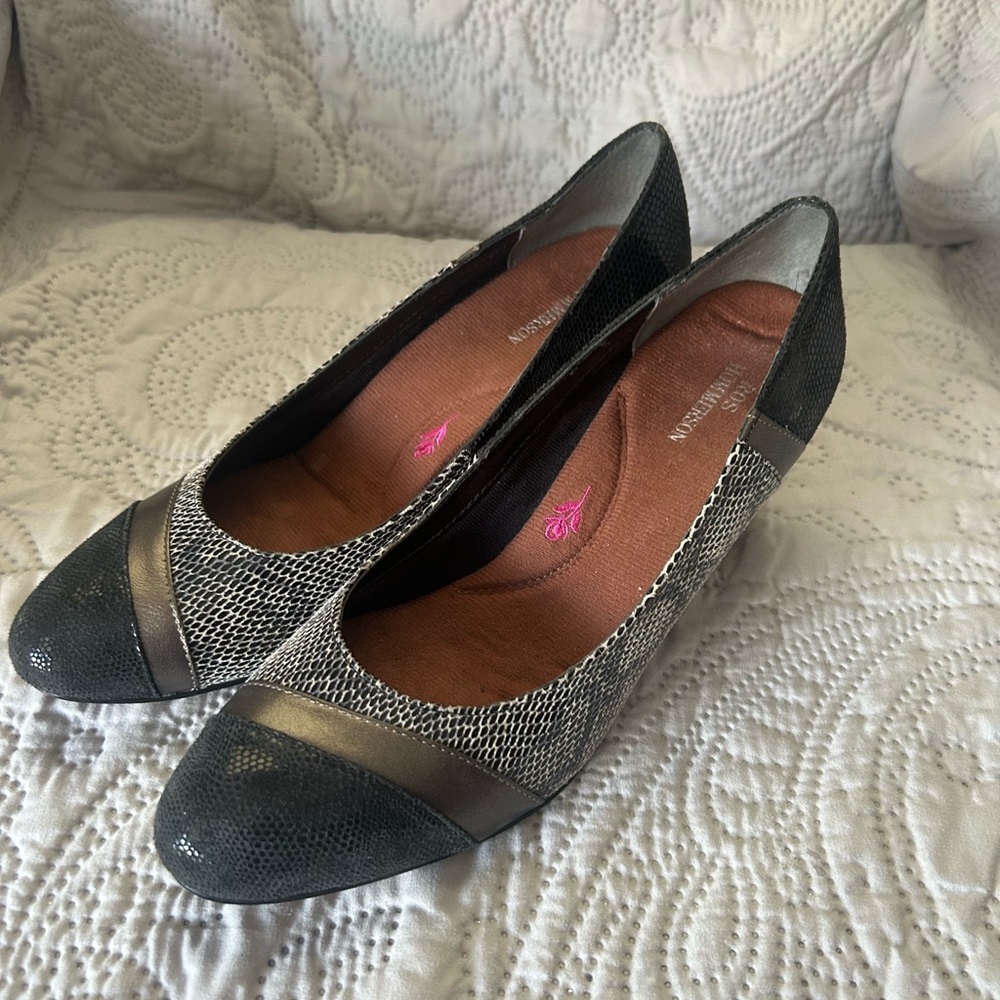 Ros Hommerson Vanessa Leather Python Look Heels. … - image 2